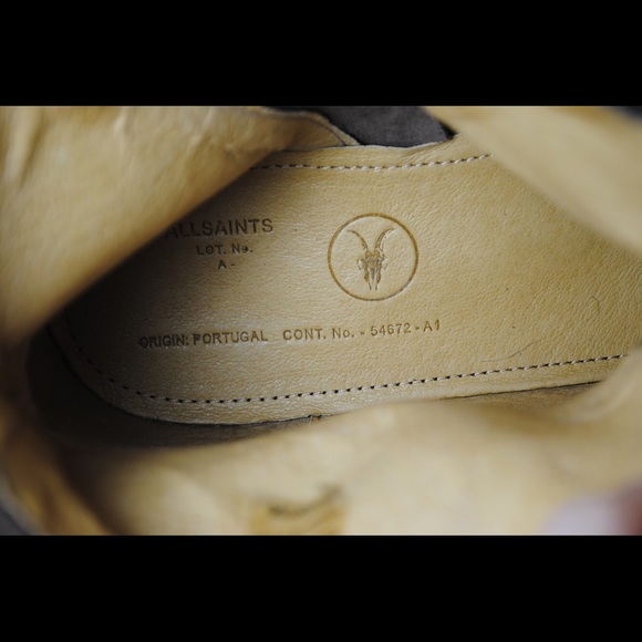 SOLD - ALL SAINTS Taupe Suede Range Boots Men - Picture 6 of 8